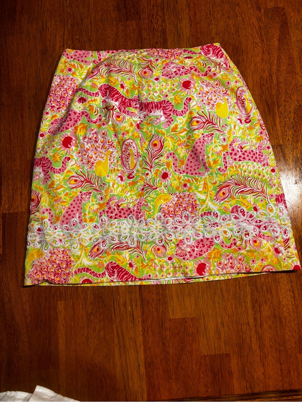 Key West  Vibrant Floral Print Mini Skirt - Pink & Yellow & Green